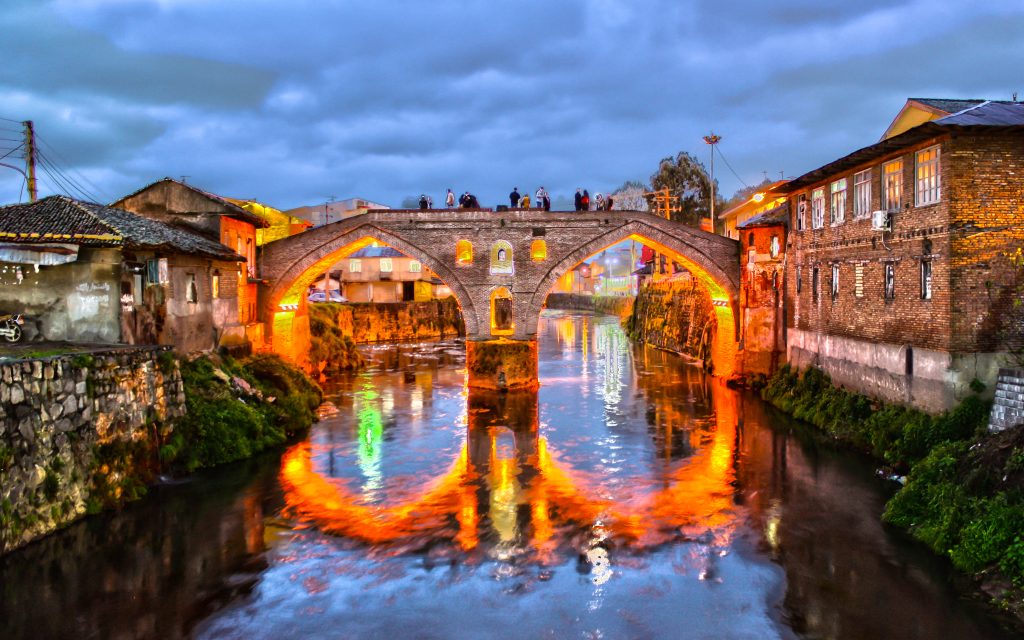 عکس کامل پل زیبای خشتی لنگرود