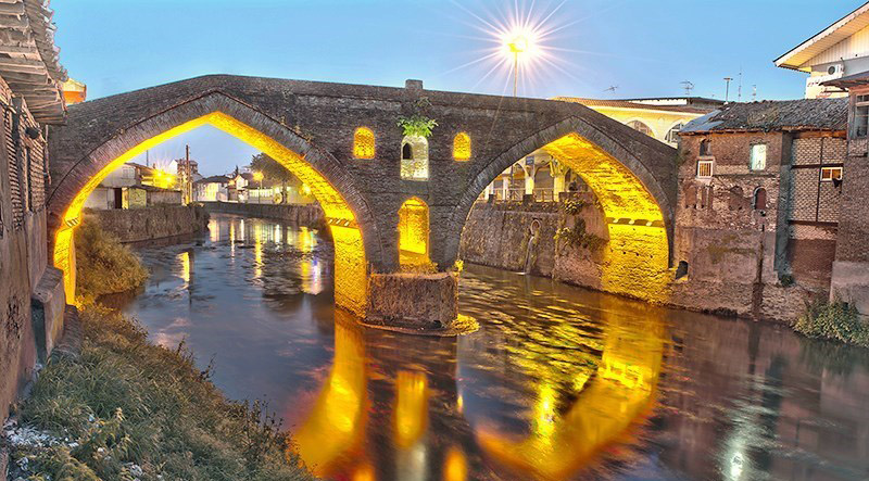 عکس کامل پل خشتی لنگرود